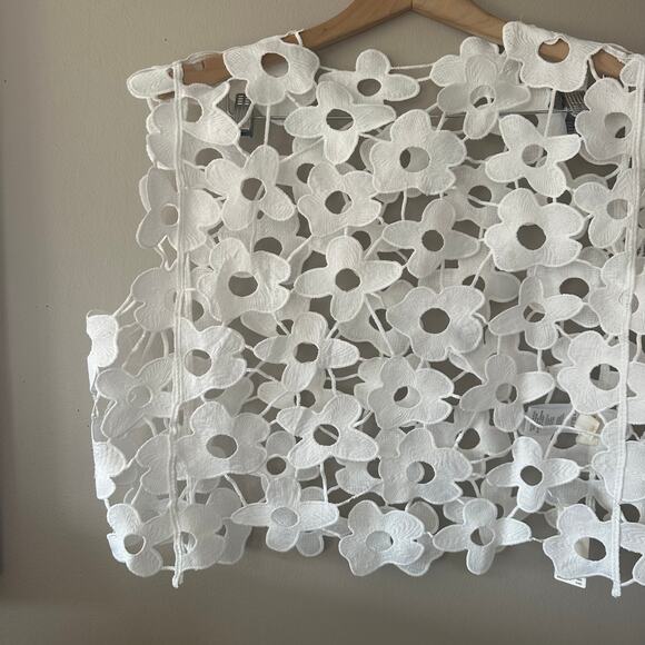 Anthropologie Maeve Maeve Floral Lace Vest OS NEW WITH TAGS - Picture 3 of 7